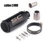 51/60mm Motorcycle Exhaust Pipe | Straight-Through Muffler for Honda/Yamaha
