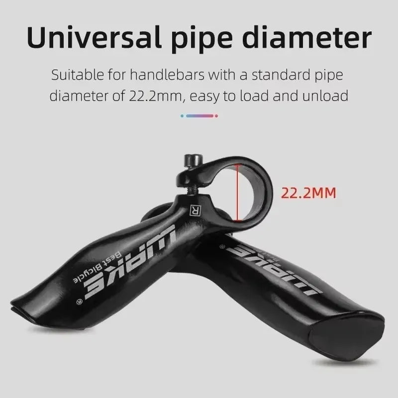 MTB Road Bike Bull Horn Bar Ends Aluminium Auxiliary Handlebar Grips