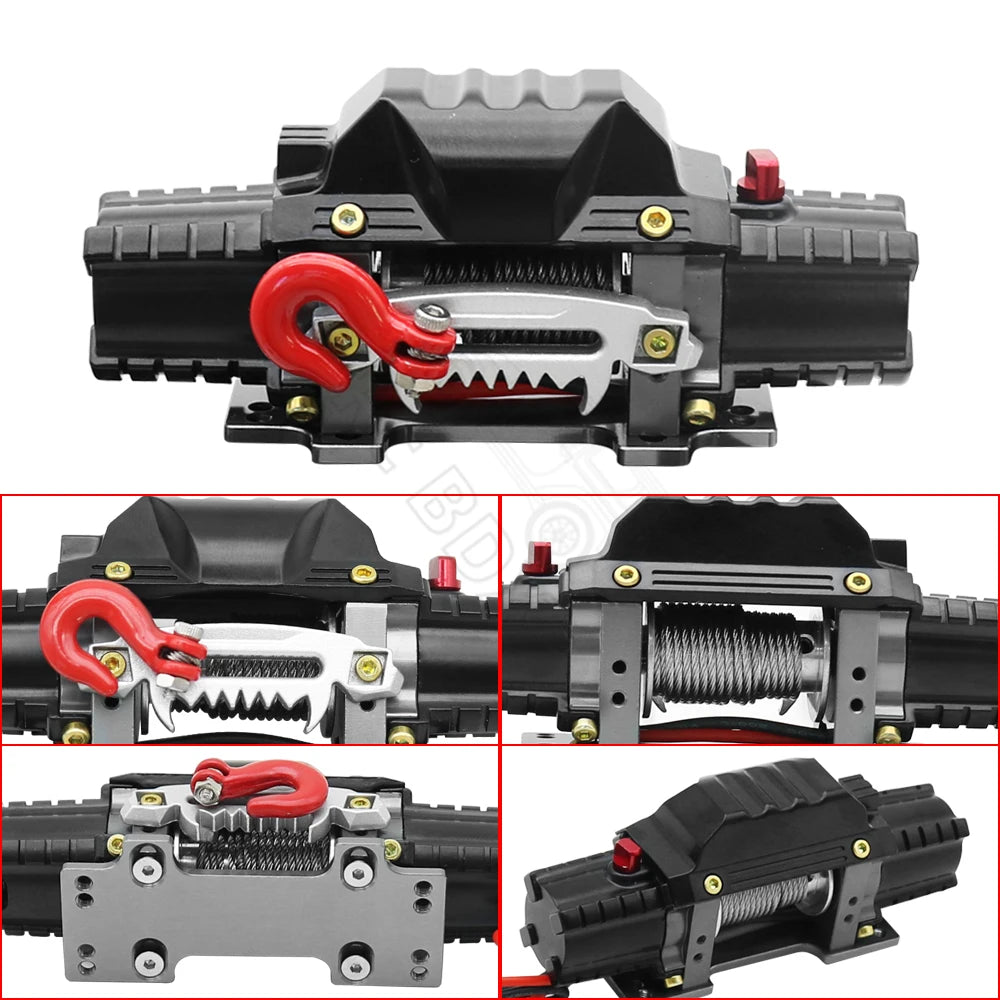 RC Metal Double-Motor Automatic Winch for 1/10 Crawler Axial SCX10 TRX4 D110 CC01 RGT - EXPROTAS