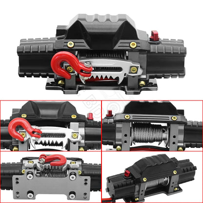 RC Metal Double-Motor Automatic Winch for 1/10 Crawler Axial SCX10 TRX4 D110 CC01 RGT - EXPROTAS