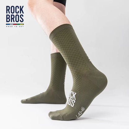 ROCKBROS ROAD TO SKY Sport Socks High-Elastic Sweat-Wicking Cycling Outdoor Socks Men Women