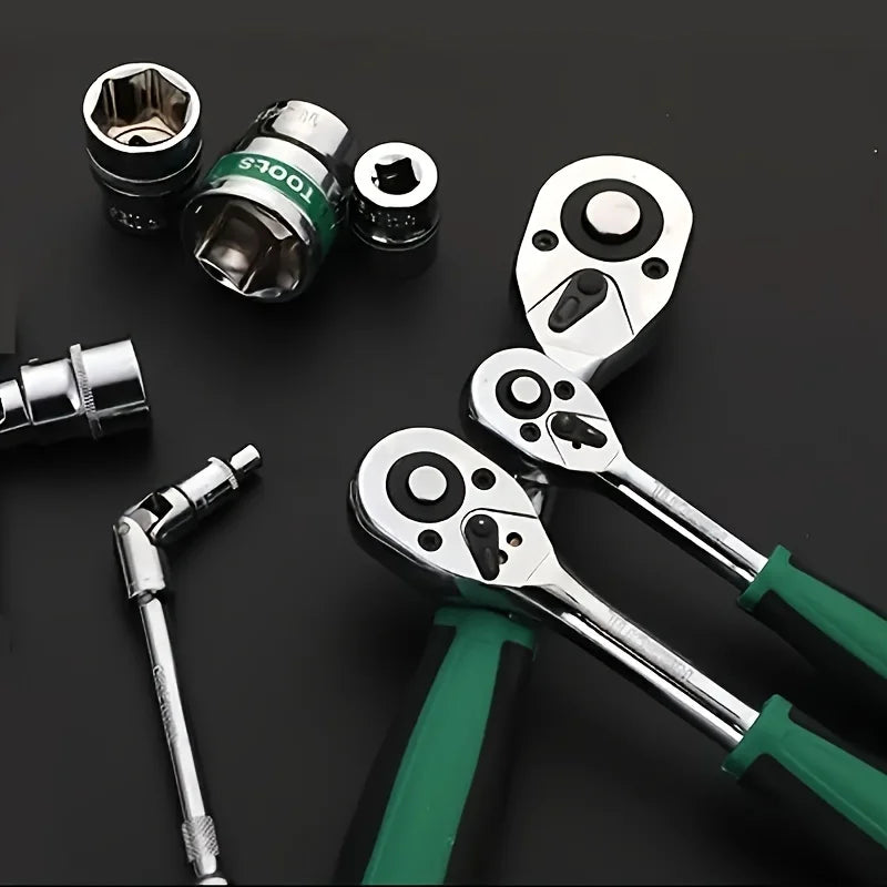 21Pcs Ratchet Wrench Sockets Set Compact Mechanic Tools for Car Repair