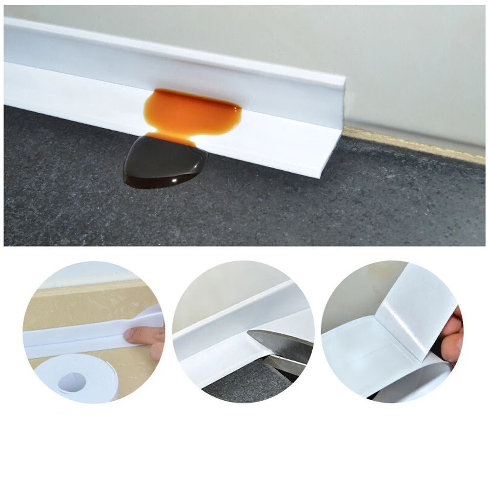 Shower Bath Sealing Tape PVC Self Adhesive Waterproof Caulk Strip Kitchen Sink