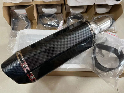 CHmotor Carbon Fiber Motorcycle Exhaust Muffler Pipe 250cc 350cc 600cc Escape Moto Tube For Nmax Tmax530 Msx125 GSR600-EXPROTAS