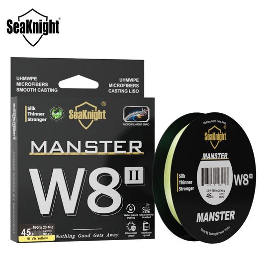 Braided Fishing Line SeaKnight W8II 150m 8-Strand , Silicon Resin Coating for Saltwater