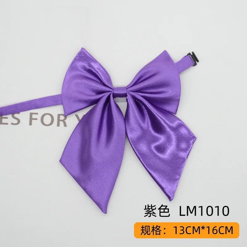 Women Butterfly Bow Ties Solid Silk Necktie Formal Accessory for Events