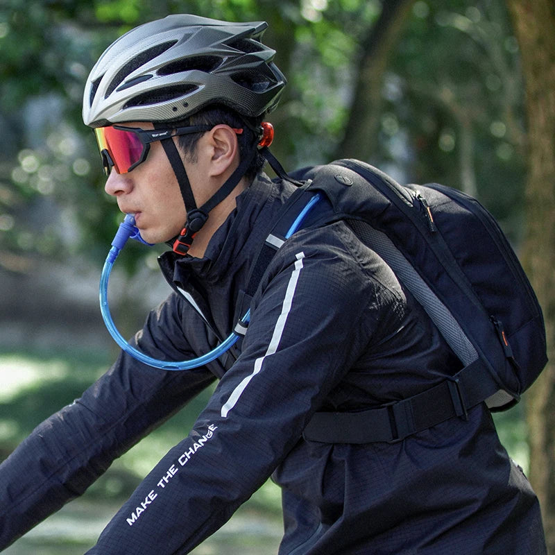 WEST BIKING 10L Ultralight Cycling Backpack Ergonomic Strap MTB Road Bicycle Bag With Water Bag Outdoor Hiking Climbing Bag-EXPROTAS