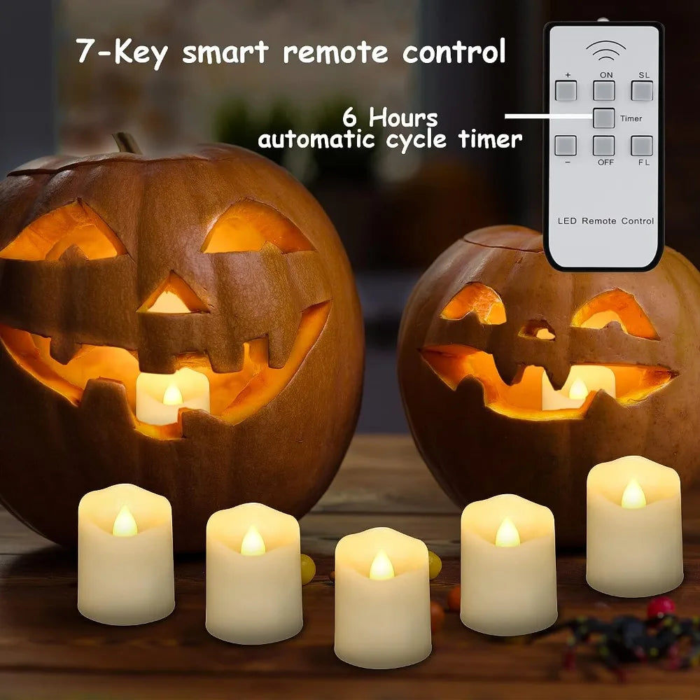 Rechargeable LED Candles By USB Timer Remote Flickering Flames Wedding Candles Birthday Home Decor Tealights Charger Candle Lamp-EXPROTAS
