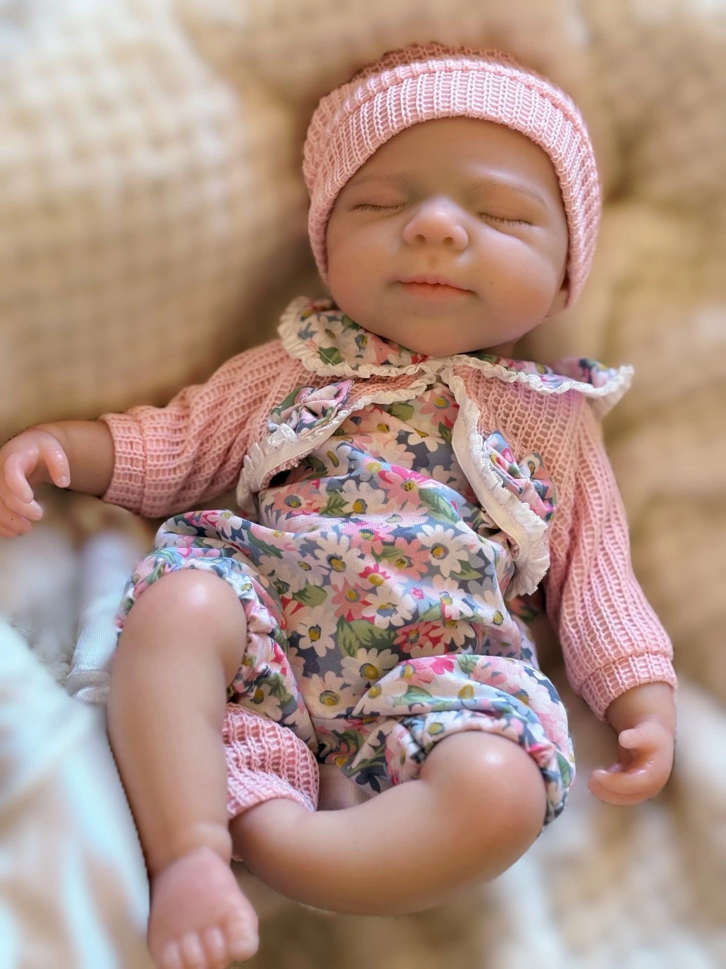 13 Inch Pascale Vivienne Silicone Reborn Girl Doll Open Mouth Full Body Painted