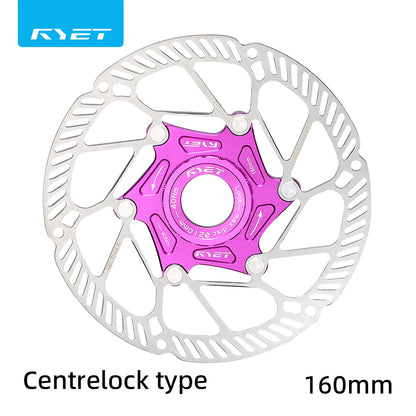 RYET Ultralight Floating Disc Rotor 140/160mm 6-Bolt Center Lock for MTB Road Bike