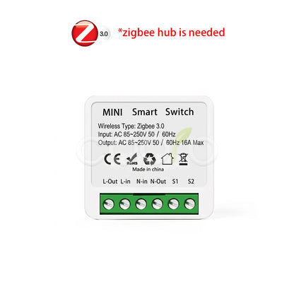 Smart Switch 16A Zigbee Relay Module Mini DIY for Alexa Google Home