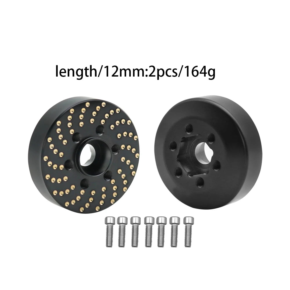 Brass Wheel Hex Hub Adapter for 1.9/2.2 Beadlock RC Crawler Axial SCX10 TRX4 TRX6 - EXPROTAS