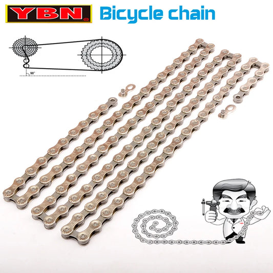 YBN 8-12 Speed Bicycle Chain 116/126L MTB Road Bike for Shimano SRAM
