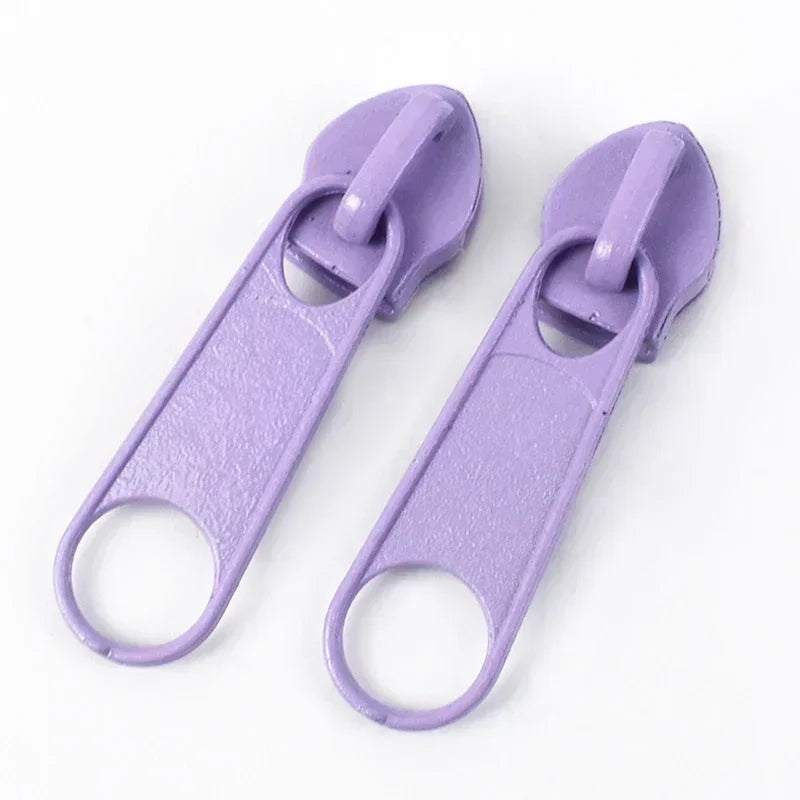 50/100/200Pcs 3#5# Zipper Slider For Nylon Zippers Bag Garment Zip Puller Backpack Pocket Zips Repair Kit DIY Sewing Accessories