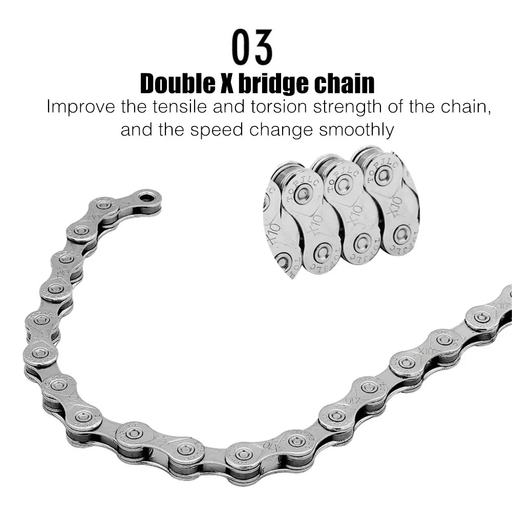 MTB Road Bike Chain with Missing Link 8 9 10 11 12 Speed Options Available