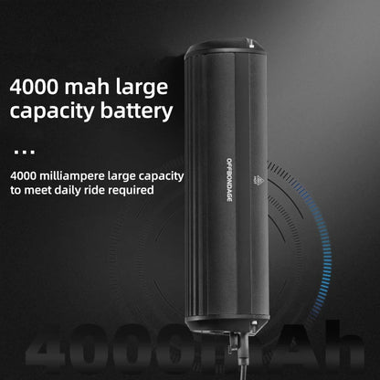 Offbondage Bicycle Light Front 1400Lumens USB Rechargeable Waterproof Flashlight