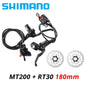 Shimano MT200 Hydraulic Disc Brake Set with Levers and 180mm Rotors