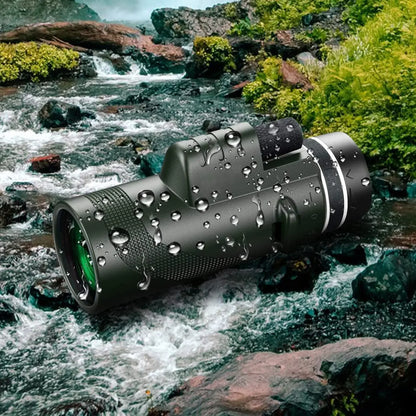 80x100 HD Zoom Monocular Telescope Tripod Phone Clip Hunting Camping