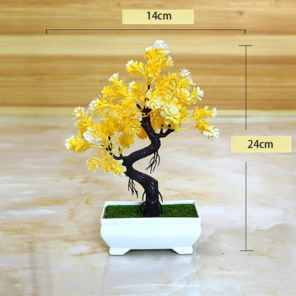 Artificial Bonsai Tree Potted Fake Plant Home Table Decor Ornament