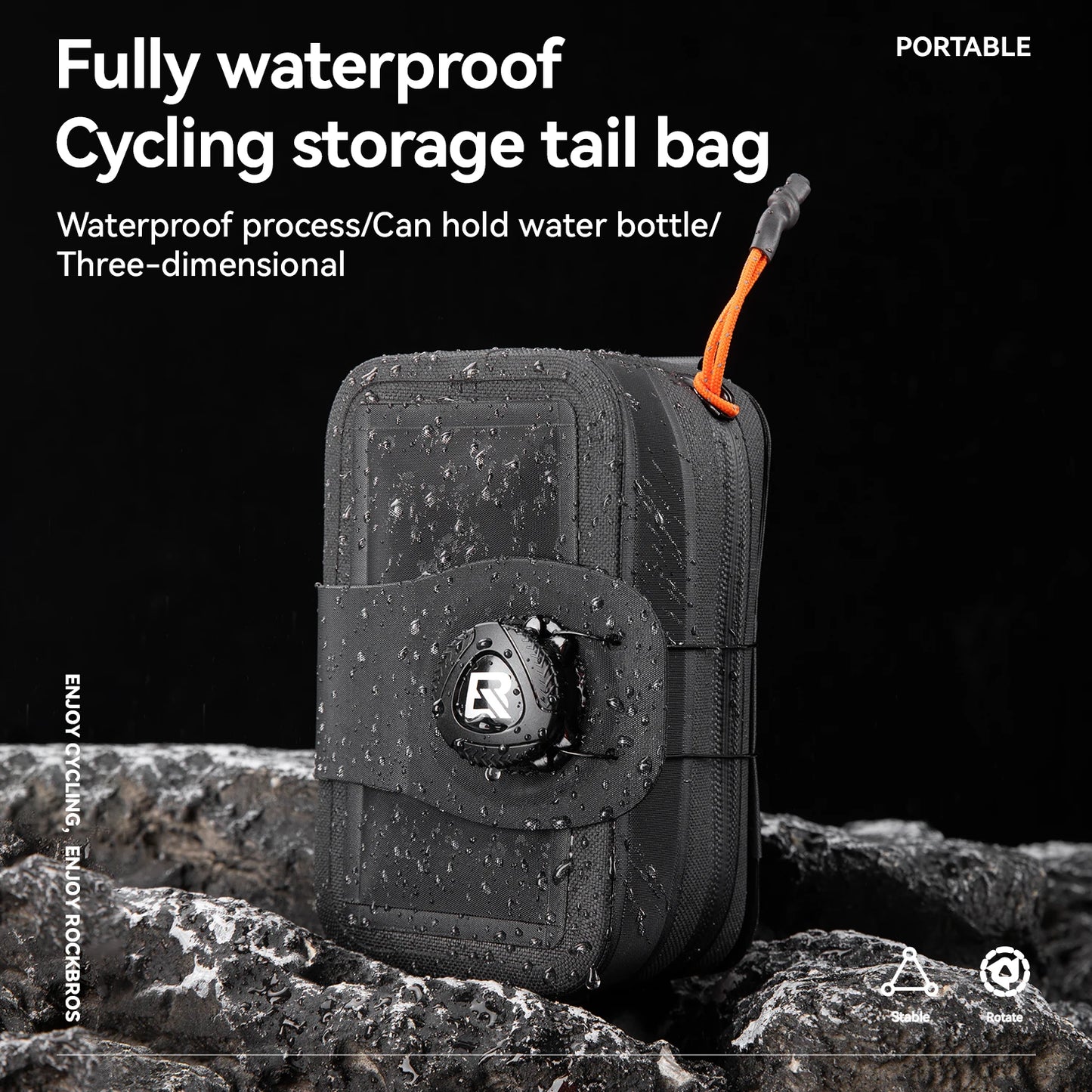 Bicycle Saddle Bag Waterproof Portable Tail Pouch for Bike Cycling MTB