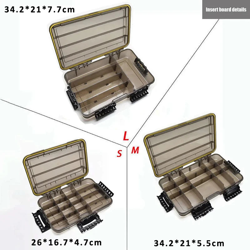 Waterproof Fishing Tackle Box Large Storage for Hooks Lures Bait Gear