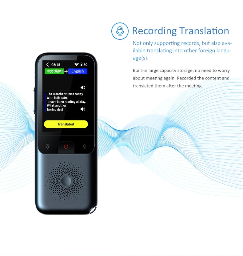 2023 New T11 Portable Audio Translator 138 Language Smart Translator Offline In Real Time Smart Voice AI Voice Photo Translator-EXPROTAS