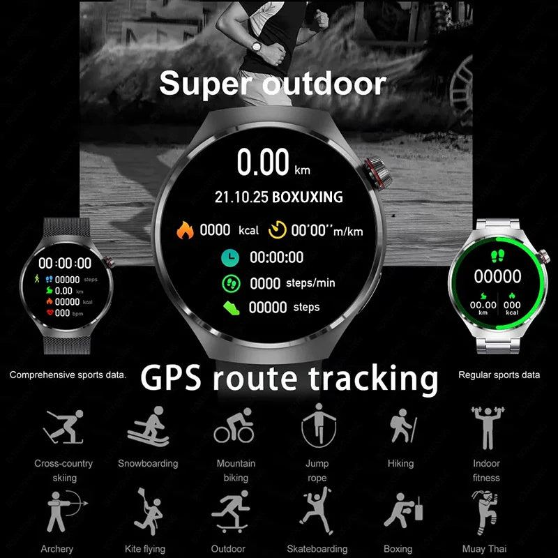 For Huawei GT4 PRO Smart Watch Men Watch 4 Pro AMOLED HD Screen Bluetooth Call GPS NFC Heart rate waterproof SmartWatch 2024 New-EXPROTAS