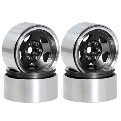 4pcs 1.9" Beadlock RC Wheel Rims for 1/10 Crawler SCX10 II III TRX4 D90 Set