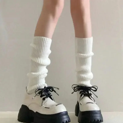 72cm Knitted Leg Warmers Y2K Warm Foot Cover Winter Socks Women Cuffs
