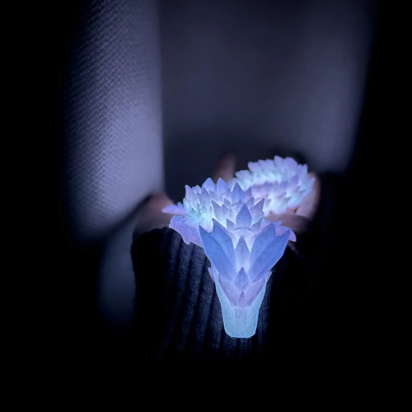 Divine Dragon Statue 3D Printed Night Light Sculpture Aquarium Bedroom Ornament