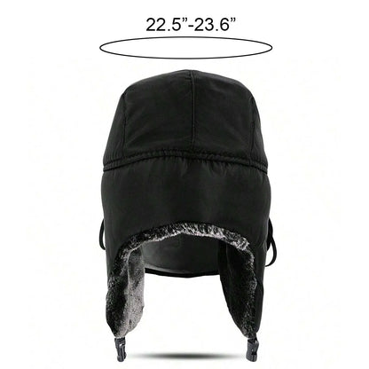 Winter Trapper Hat Ushanka Russian Faux Fur Cap for Men Women Skiing