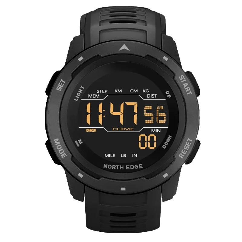 NORTH EDGE Mens Smart Watch Women Sportswatch Dual Time Running Pedometer Countdown Waterproof 50m Digital Alarm Military Clock-EXPROTAS