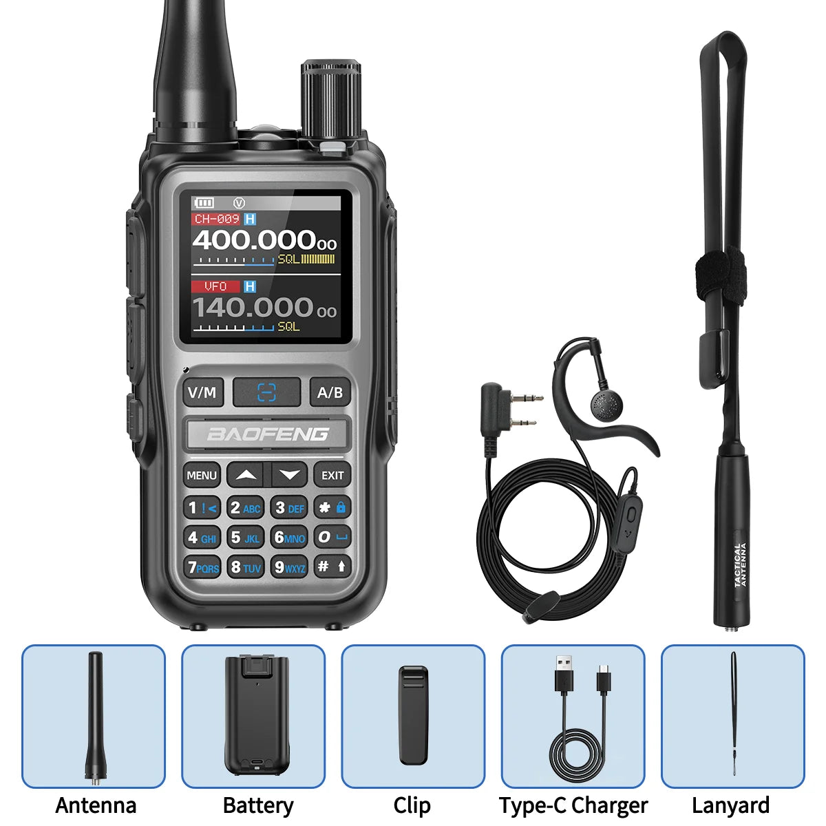 Baofeng Walkie Talkie UV-5R Mini Dual Band Bluetooth Long Range Radio