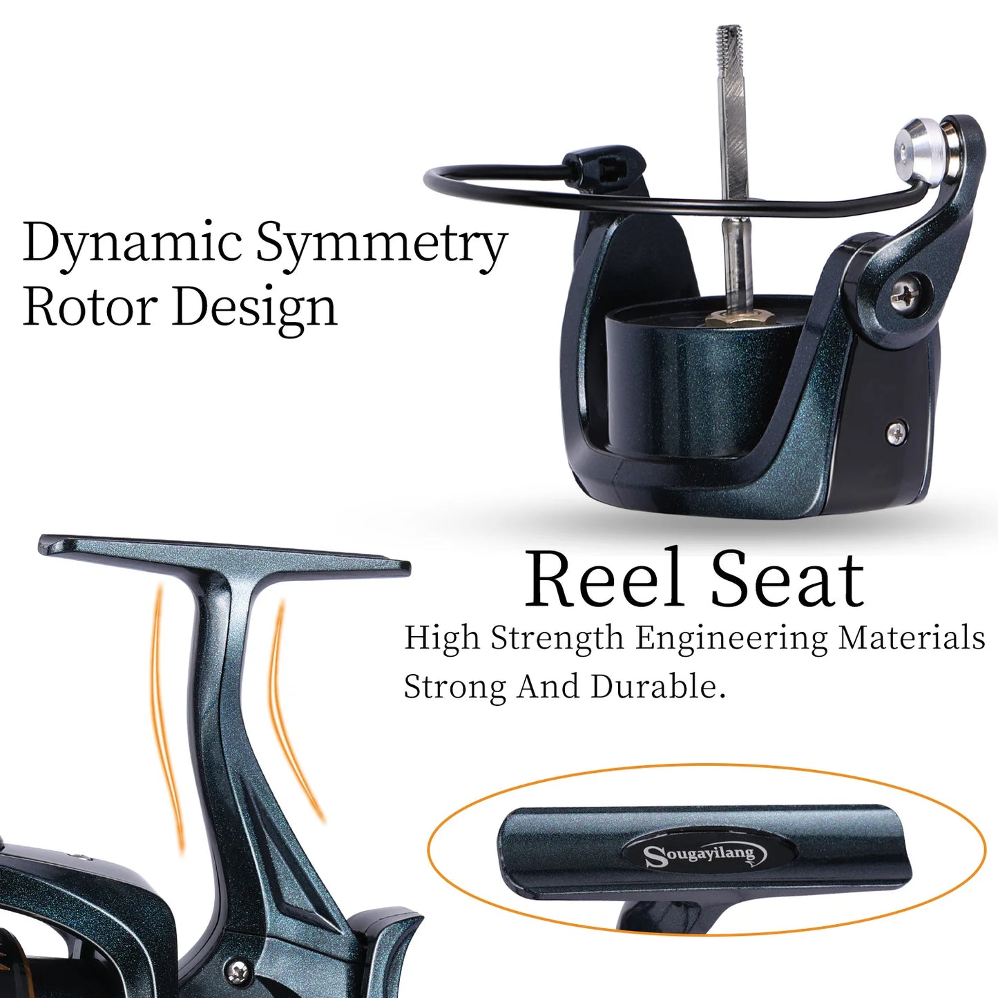 Spinning Fishing Reel 2000-6000 Series 13+1BB Sougayilang Saltwater Reel