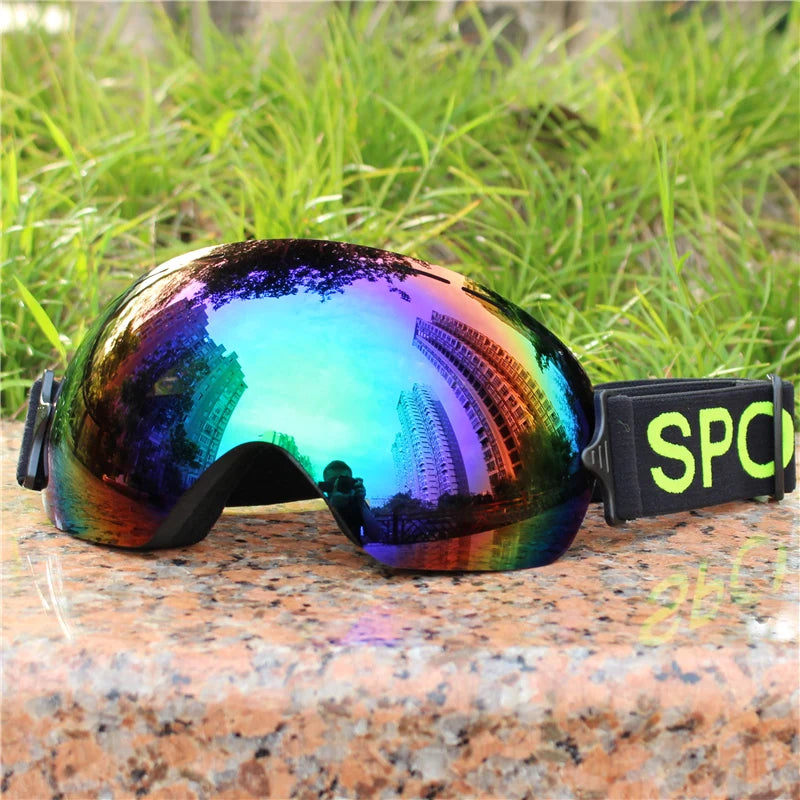 Lightweight Ski Goggles UV400 Anti-Fog Snowboard Eyewear Men Women Winter Adult