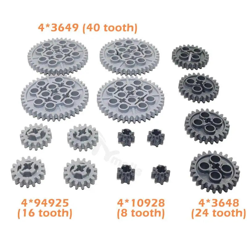 100Pcs Link Chain Gear Parts for MOC Building Blocks Train Toys