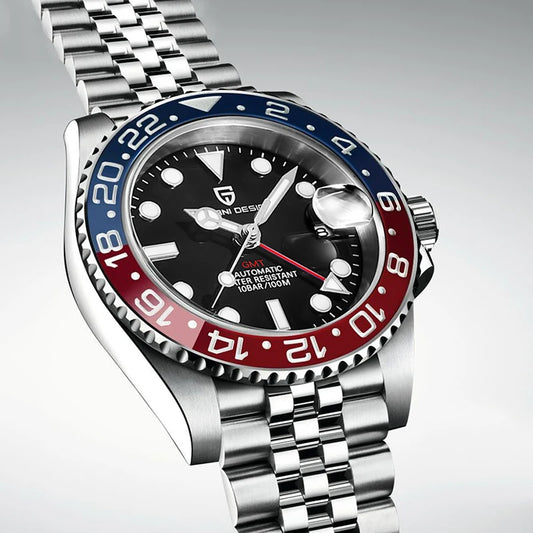 PAGANI Design PD-1662 GMT Automatic Men’s Watch Sapphire Stainless Steel 100M Waterproof