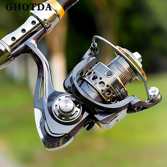 Spinning Fishing Reel 5.2:1 Gear Ratio Metal Drag 2000 3000 4000 5000 6000 7000