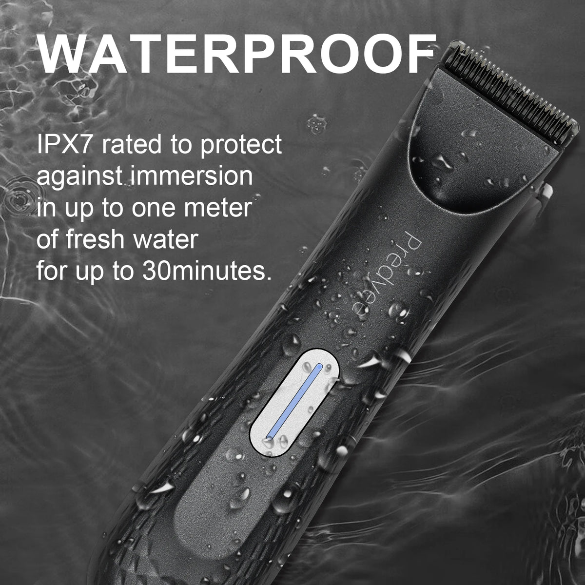 Electric Groin Hair Trimmer for Men Waterproof Ceramic Blade Body Groomer