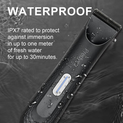 Electric Groin Hair Trimmer for Men Waterproof Ceramic Blade Body Groomer