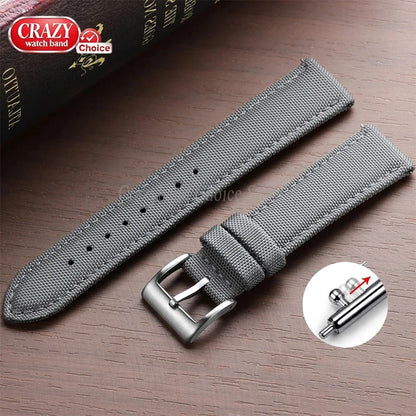 Watch Strap 20mm 22mm Nylon Quick Release Sailcloth Band for Men