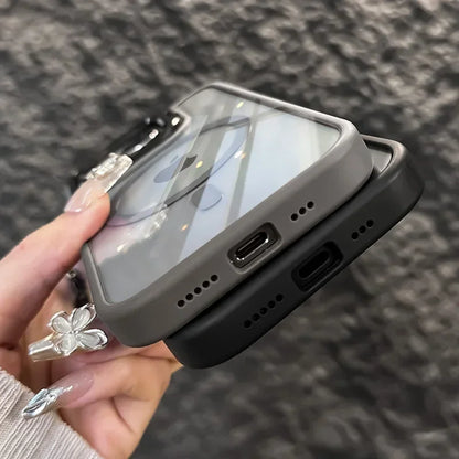 Clear Shockproof Ring Stand Case for iPhone 11-16 Pro Max Lens Protection