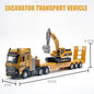 1/50 Scale Alloy Engineering Vehicle Model Set Diecast Excavator Transporter Car Toys Kids Boys Gift Tank Voiture Miniature-EXPROTAS