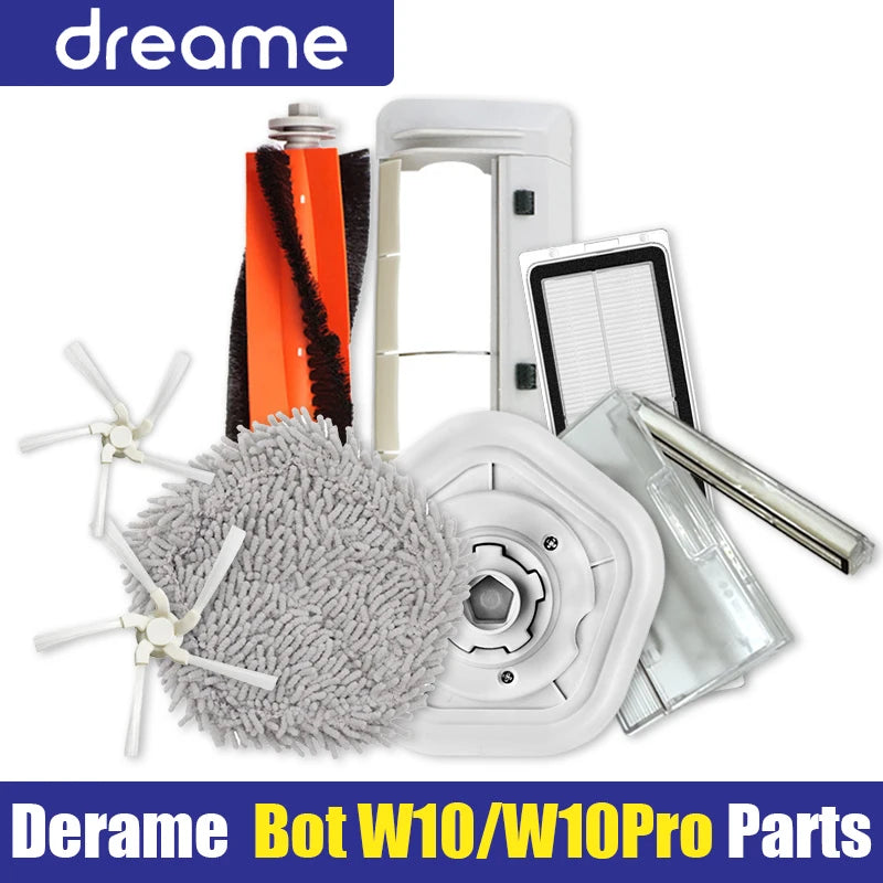 Main Side Brush Filter Mop Cloth for Dreame W10 Robot Vacuum Parts