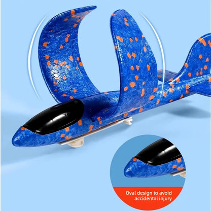 Dinosaur Foam Airplane Launcher Toy Glider Planes for Kids Outdoor Fun