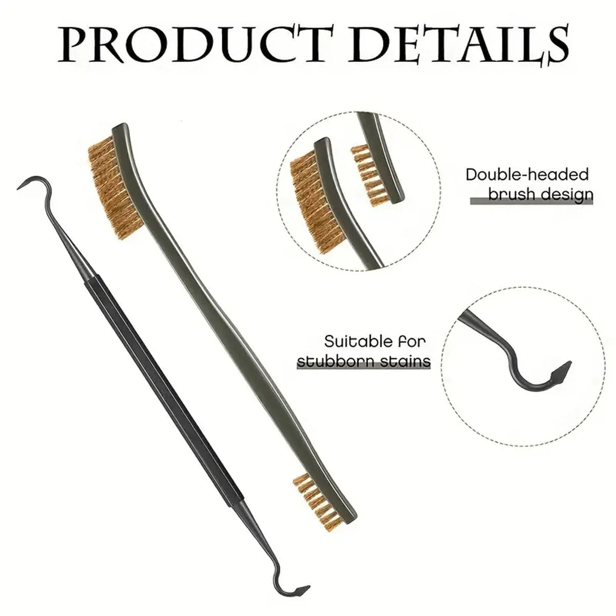 7PCS Wire Brush Set for Car Cleaning and Polishing Handy Steel Brushes