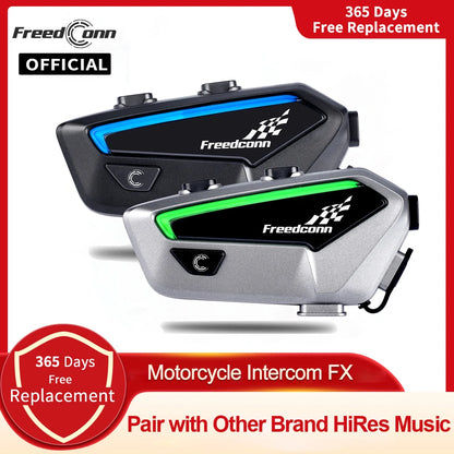 Freedconn FX Motorcycle Helmet Bluetooth Intercom Headset 10 Riders Pairing