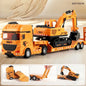 1pcs Scale-carrier Container Engineering Vehicle Excavator Transport Truck Model