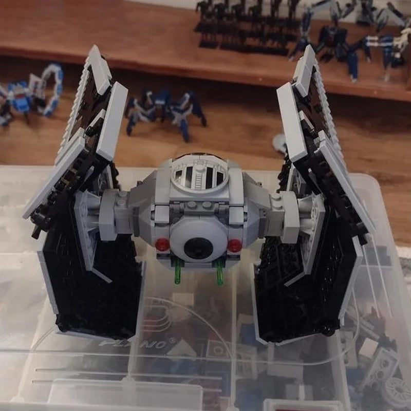 412Pcs NEW MOC Spaceship Bricks Imperia TIE Fighters Ship Kits Builidng Blocks Starfighter Interceptors DIY Model Toys Gifts-EXPROTAS