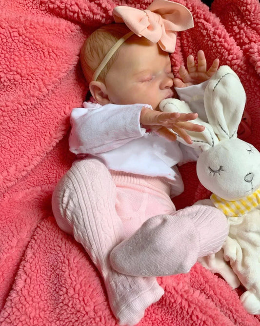 BZDOLL Realistic 50cm Soft Silicone Asleep Cute Reborn Baby Doll With 3D-painting Skin, Alive 20inch Newborn Bebe Birthday Gift-EXPROTAS